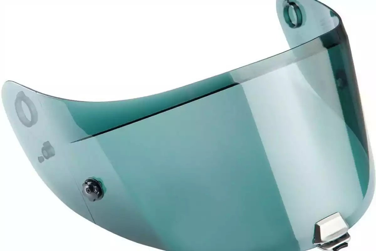 Teal transparent visor for motorcycle helmet Teal transparent visor for motorcycle helmet
